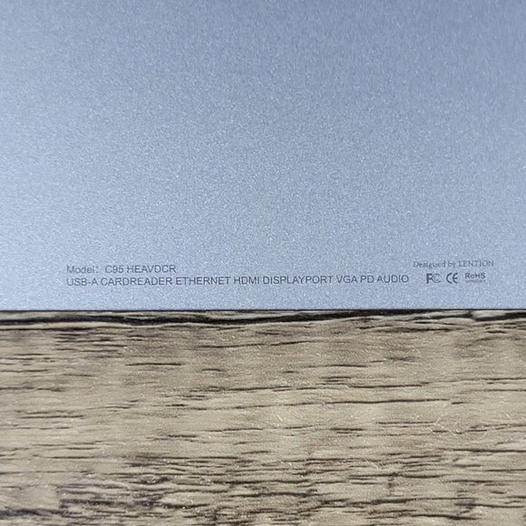 Lention C95 Docking Station Grey USB-A Cardreader Ethernet HDMI Displayport Audi - Picture 7 of 10